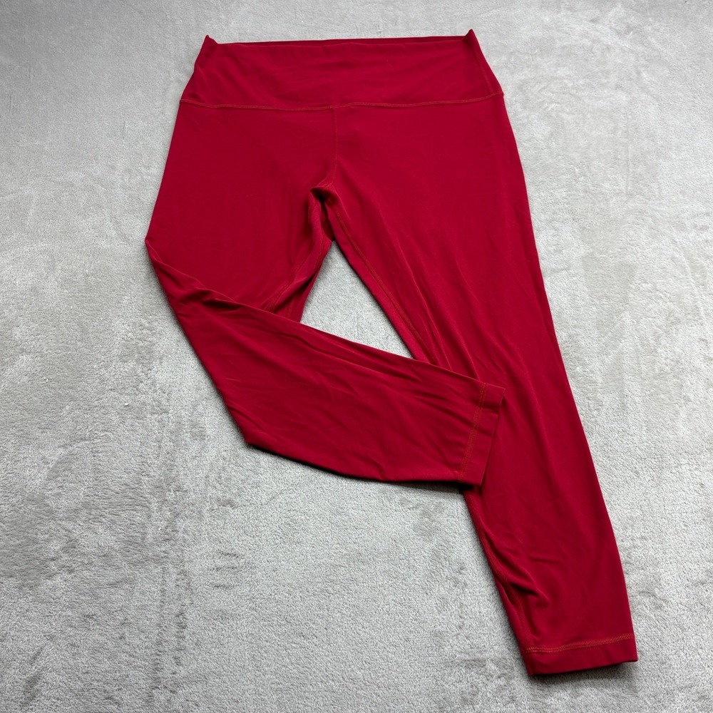 Lululemon Align Leggings Women 14 Red High Rise Yoga Athletic Pilates Gym Sporty